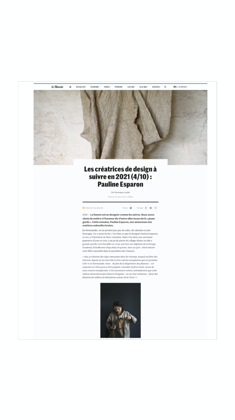 Pauline Esparon LE MONDE